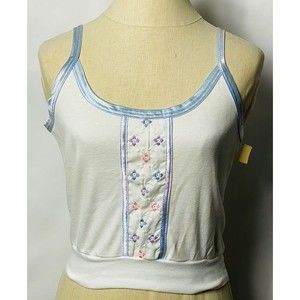 Julie Girl Embroidered Tank Top Women’s Size M  NEW